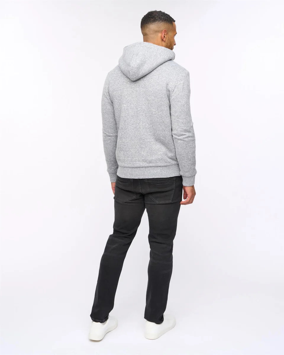 Tonbridge  Fleece lined  Hoody  Light Grey Marl