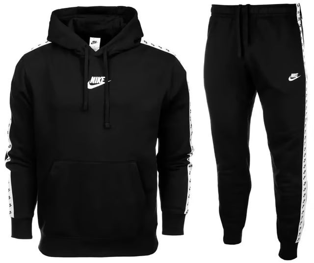 Nike Tape Mens Black Sportswear Fleece Tracksuit