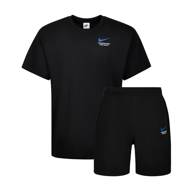 Nike Athletic T Shirt And Shorts Set Black