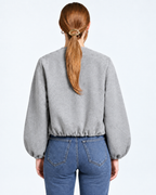 Cropped Bomber Jacket Grey