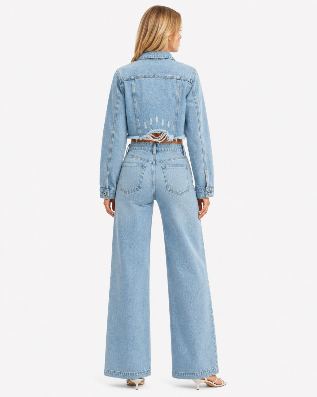 Ladies Crop Denim Jacket