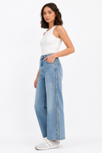 ladies loose straight jeans  L126