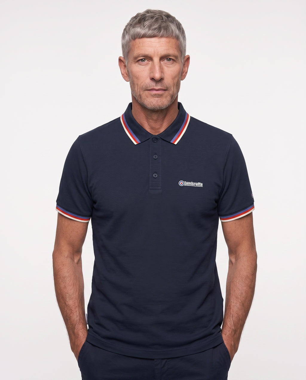 Lambretta  Triple Tipped Polo  Dark Navy