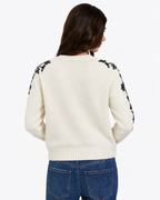 Embroidered Jumper  Cream  ZS3095