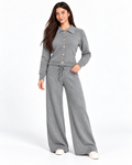 Chic Knit Two-Piece Set  Grey F332