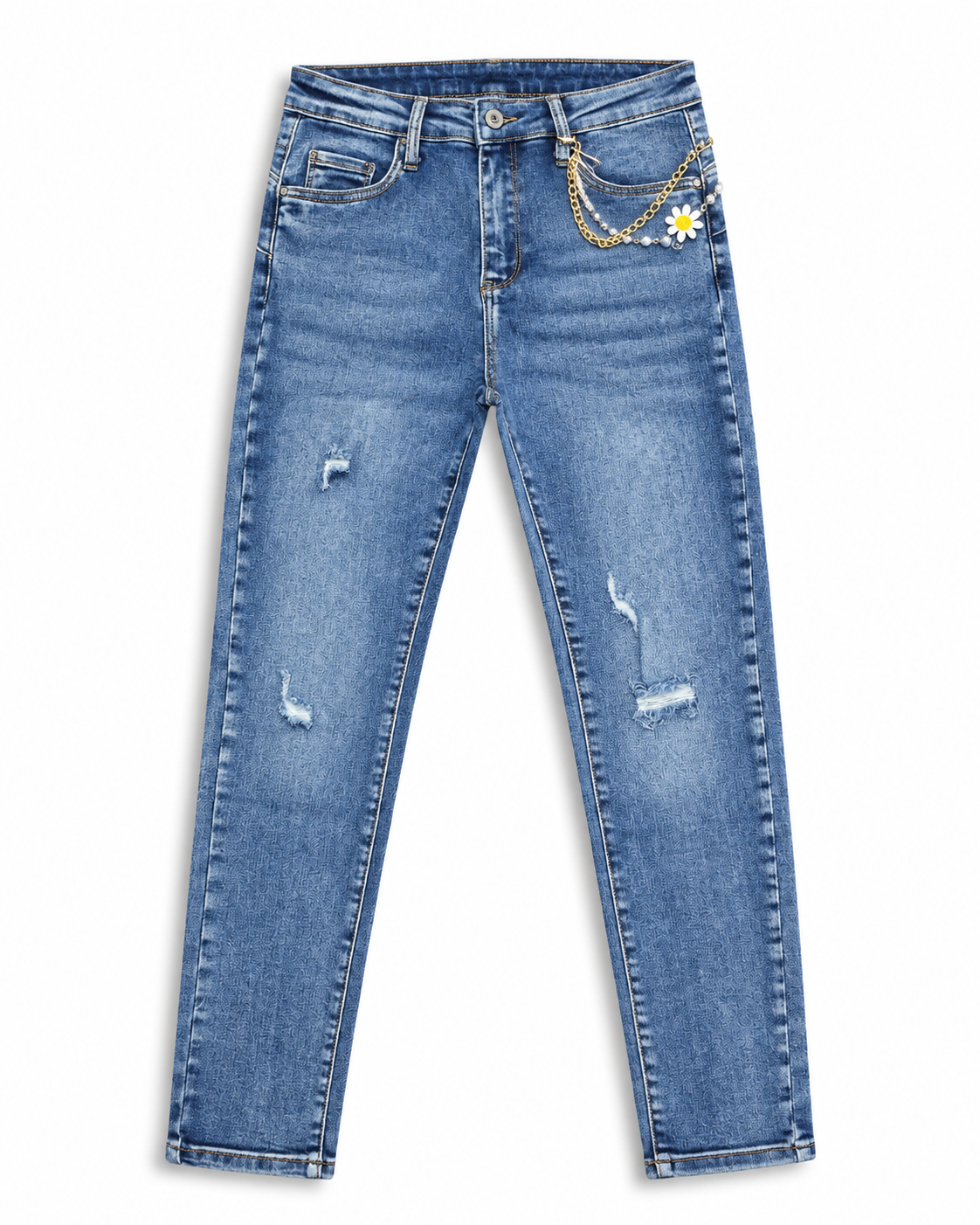 Distressed Skinny Denim Jeans  j1622