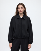 Zip Up Collared Jacket Black 27355