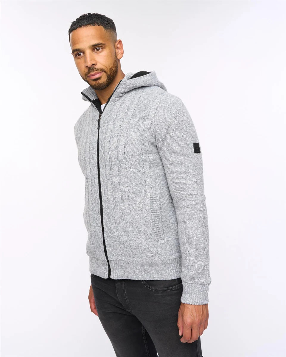 Tonbridge  Fleece lined  Hoody  Light Grey Marl