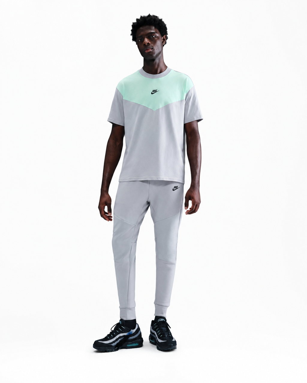 Nike Tech Sportswear Mens Grey/Mint T-Shirt