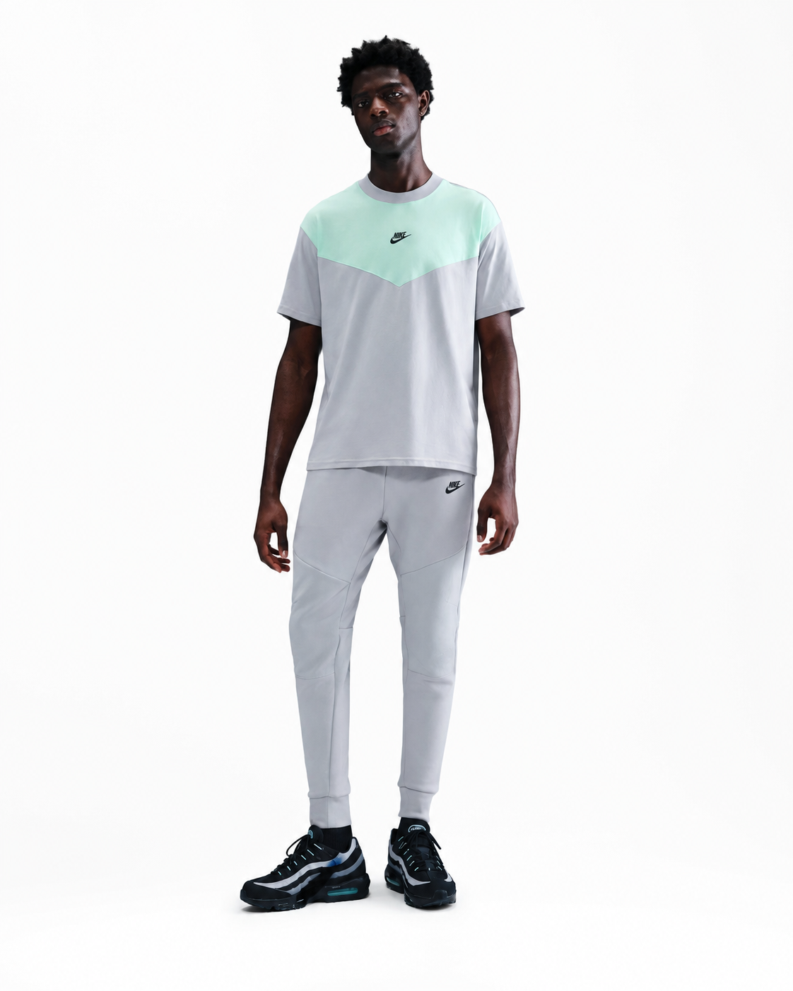 Nike Tech Sportswear Mens Grey/Mint T-Shirt