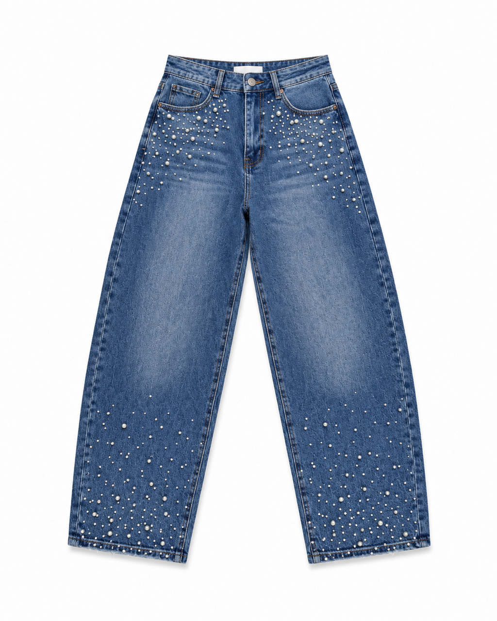 Pearl Embellished  Jeans     Y16108