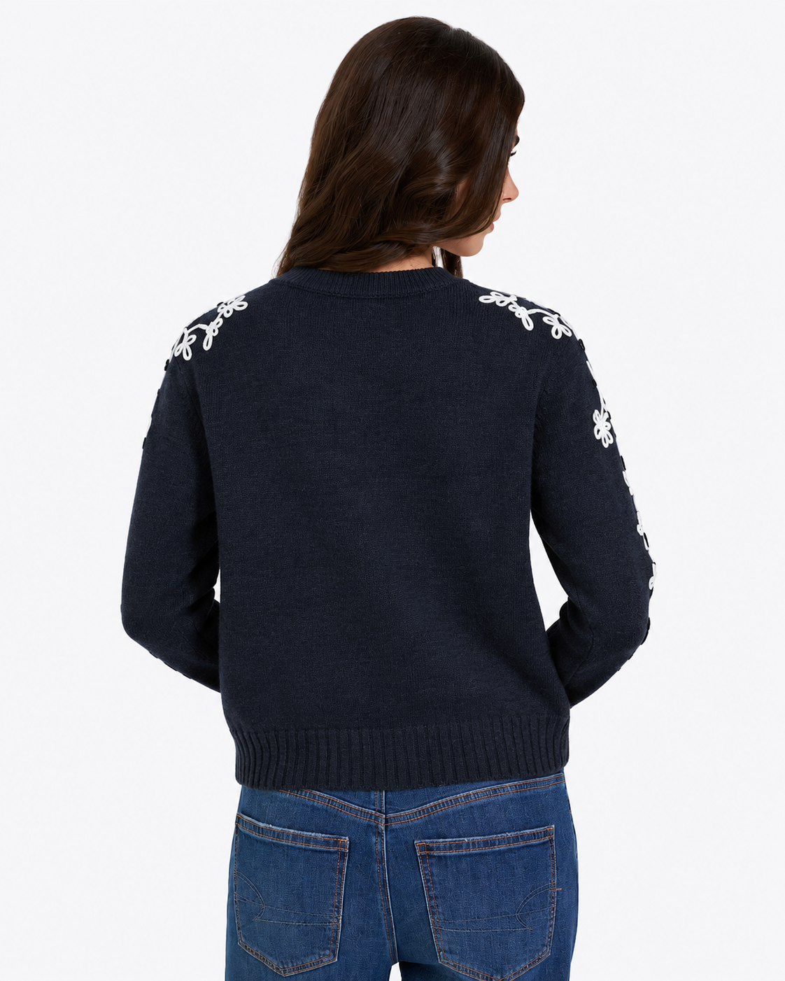Embroidered Jumper  Black ZS3095