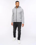 Tonbridge  Fleece lined  Hoody  Light Grey Marl