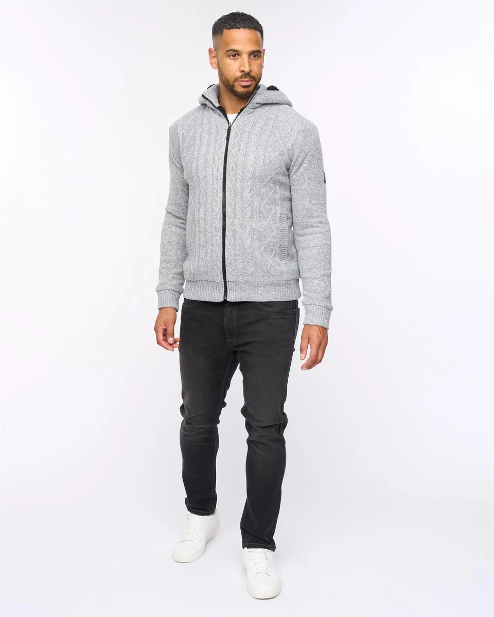Tonbridge  Fleece lined  Hoody  Light Grey Marl