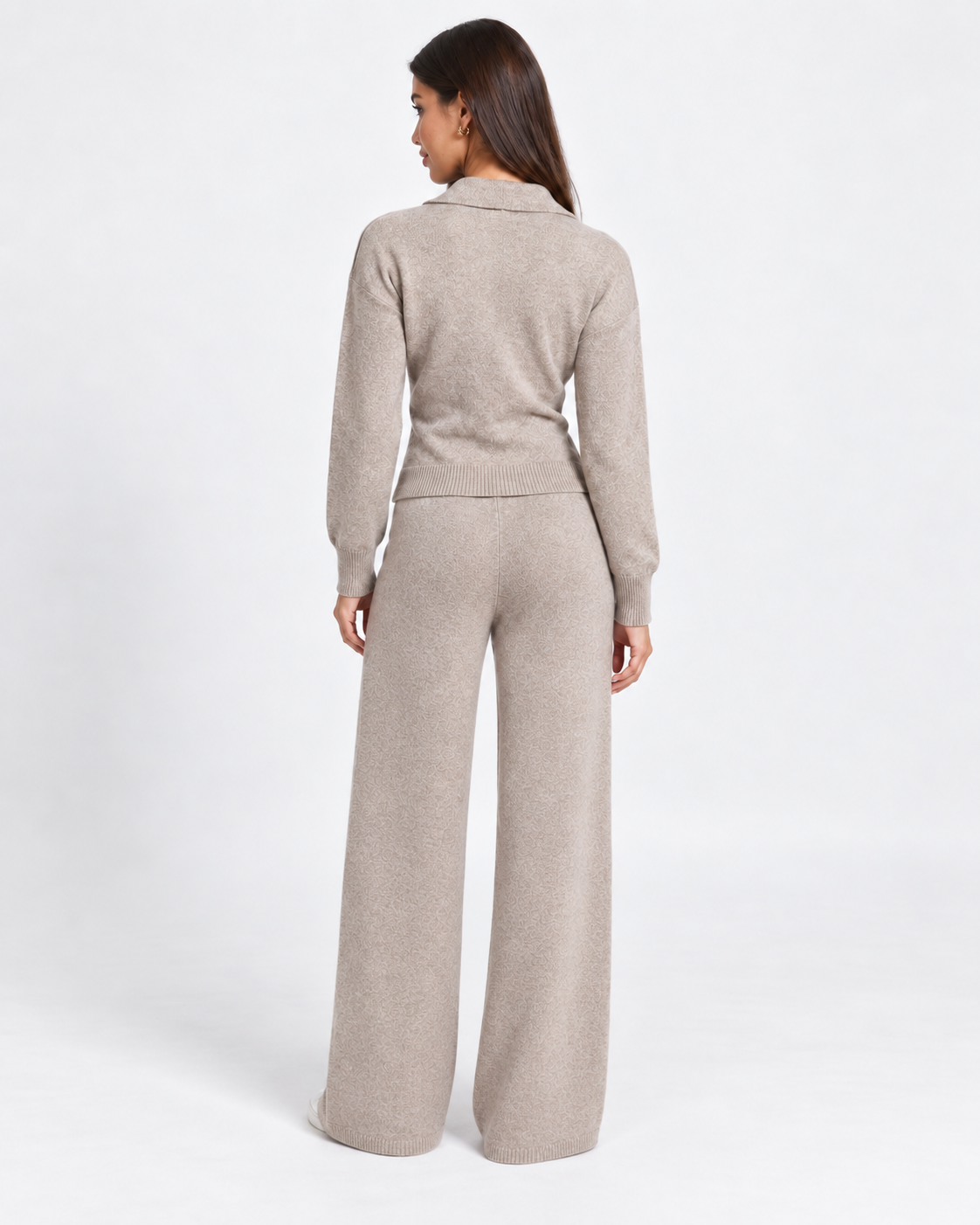 Chic Knit Two-Piece Set Biege F332