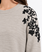 Embroidered Jumper Biege  ZS3095
