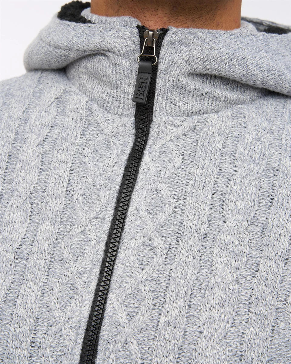 Tonbridge  Fleece lined  Hoody  Light Grey Marl