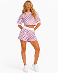 Polka dot  short set Pink
