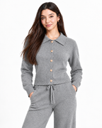 Chic Knit Two-Piece Set  Grey F332