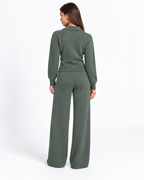 Chic Knit Two-Piece Set   Sage  F332