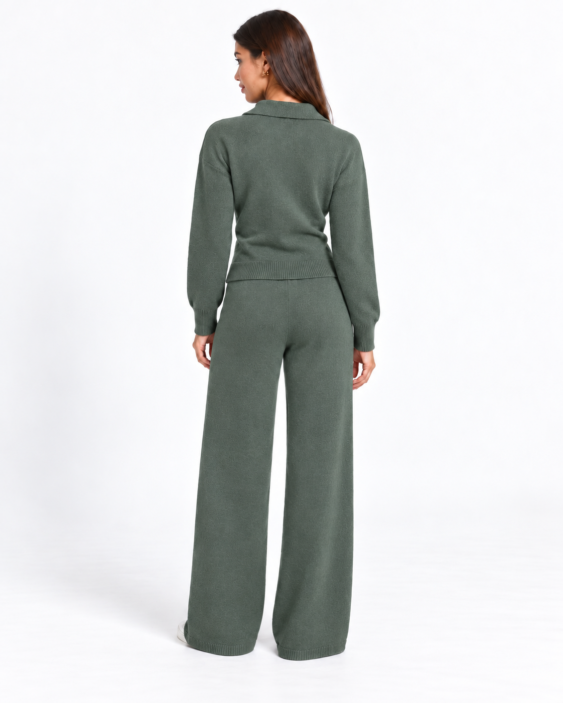Chic Knit Two-Piece Set   Sage  F332