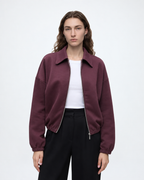 Zip Up Collared Jacket Plum 27355