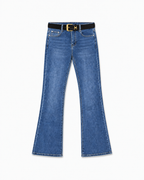 Belted Classic Flare Leg Denim Jeans  RJ6627