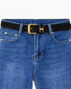 Belted Classic Flare Leg Denim Jeans  RJ6627