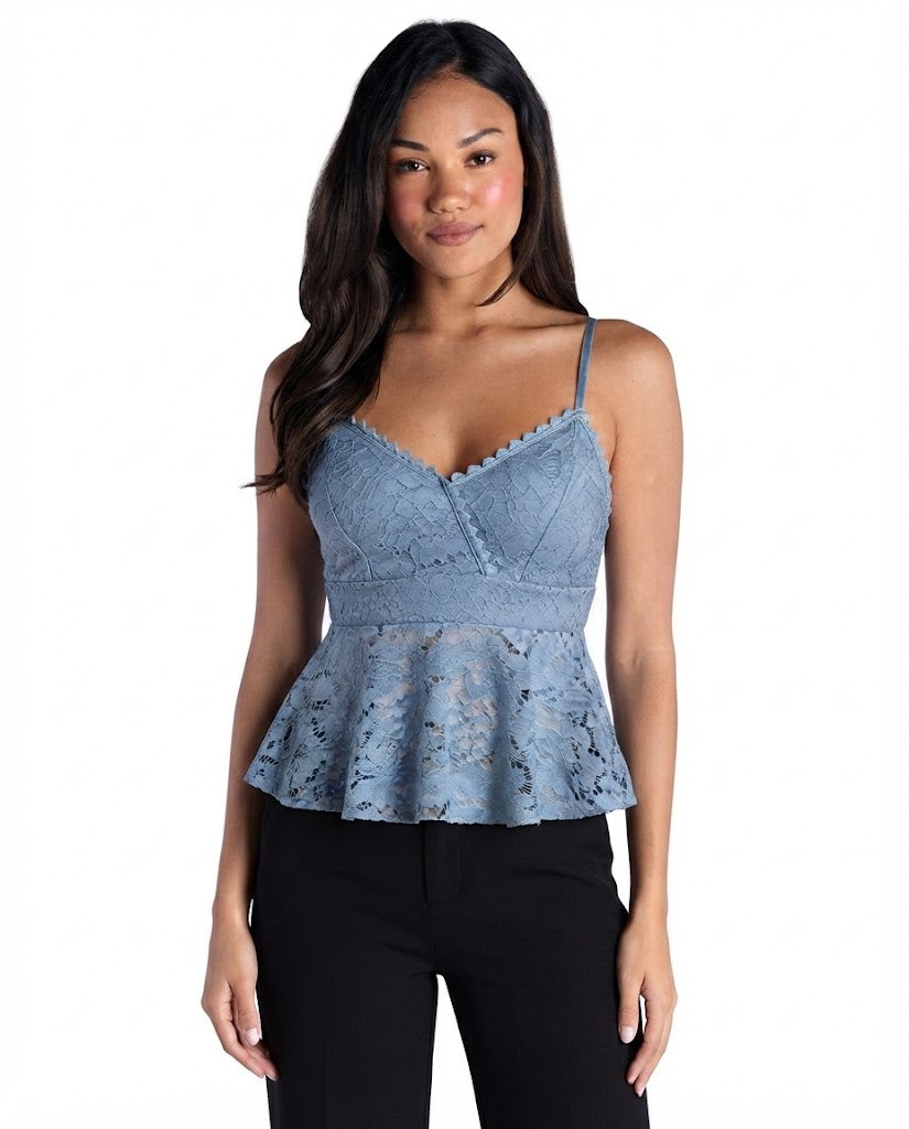 Ladies Lace top Blue