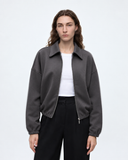 Zip Up Collared Jacket Brown 27355