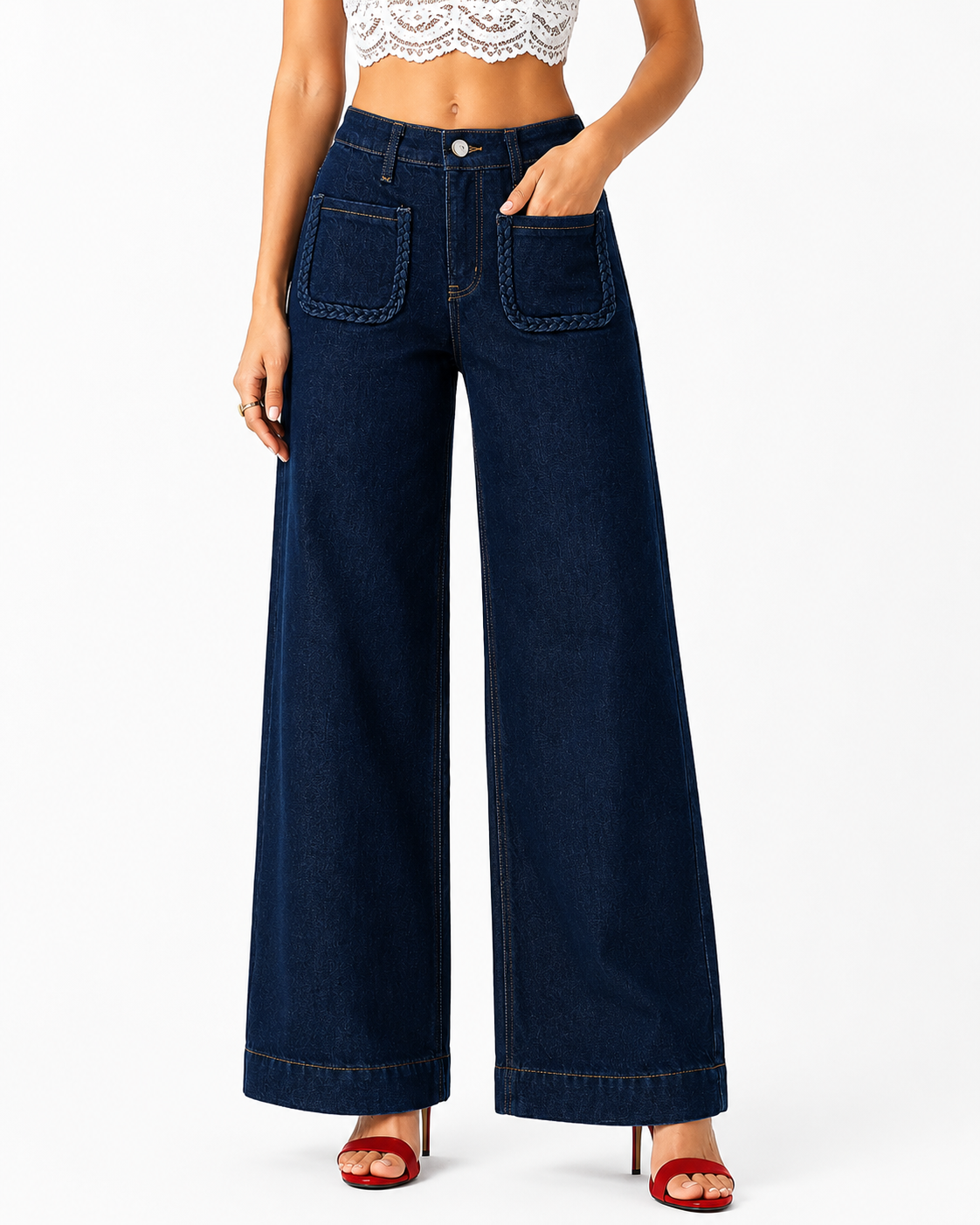 Ladies Straight Jeans  Y6759T