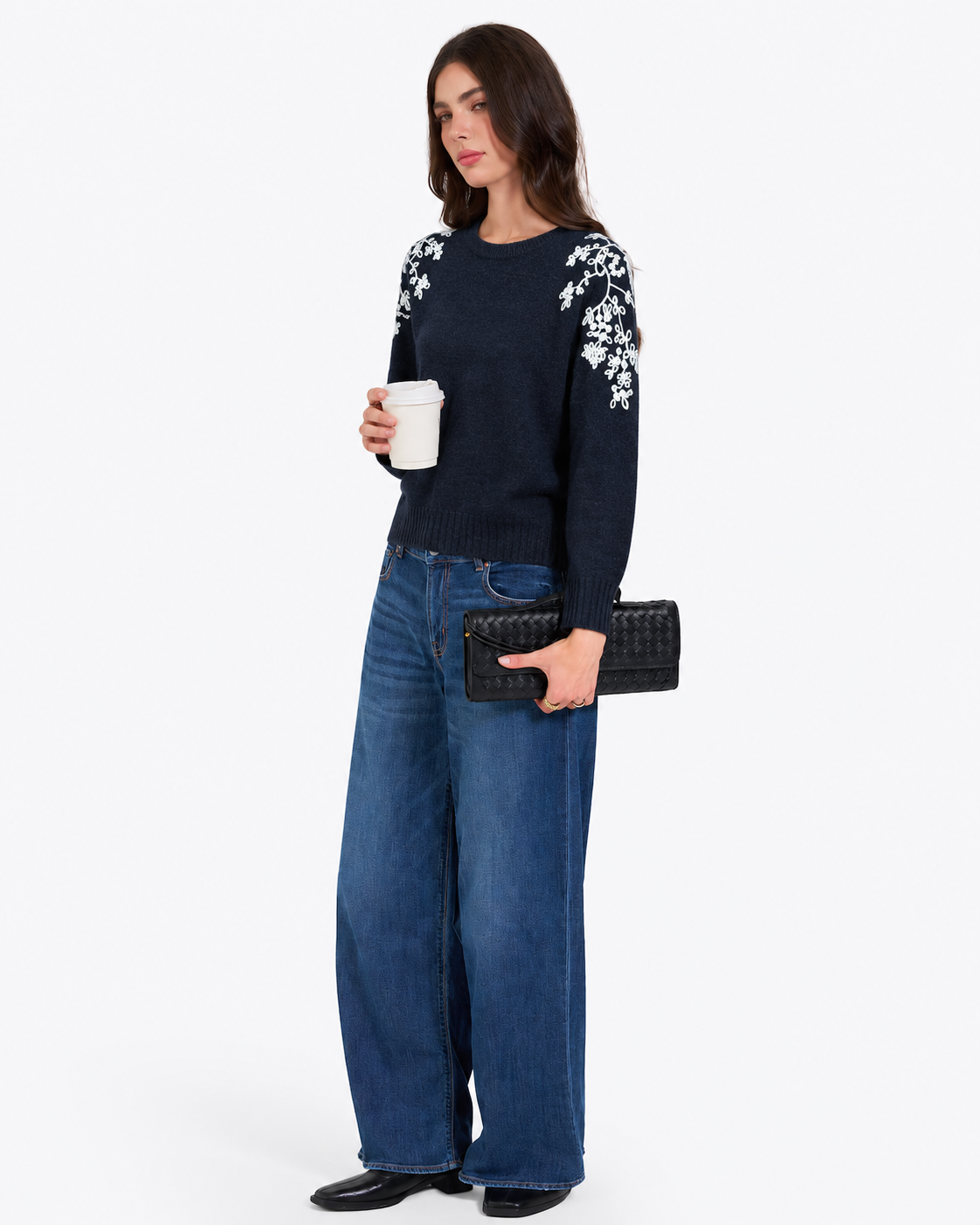 Embroidered Jumper  Black ZS3095