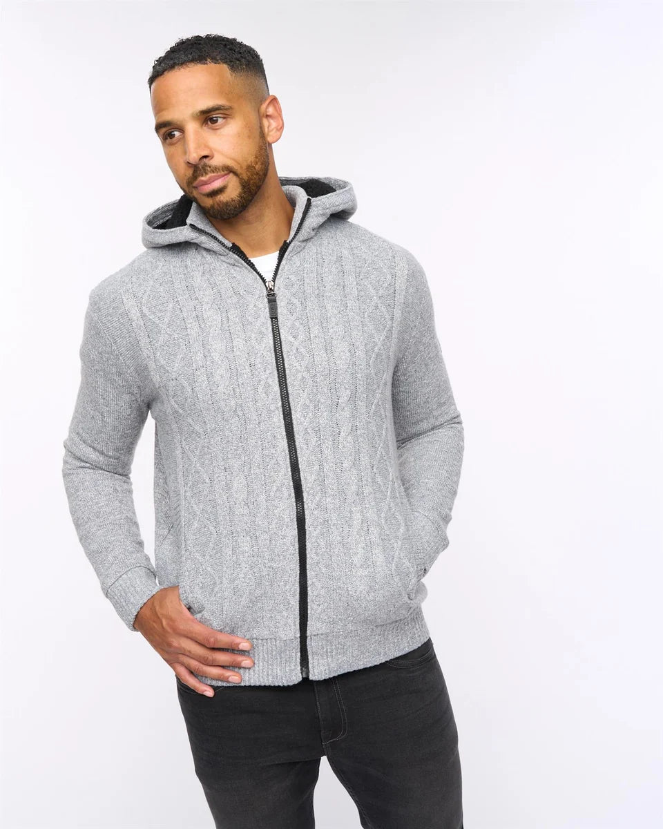 Tonbridge  Fleece lined  Hoody  Light Grey Marl