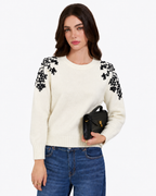 Embroidered Jumper  Cream  ZS3095
