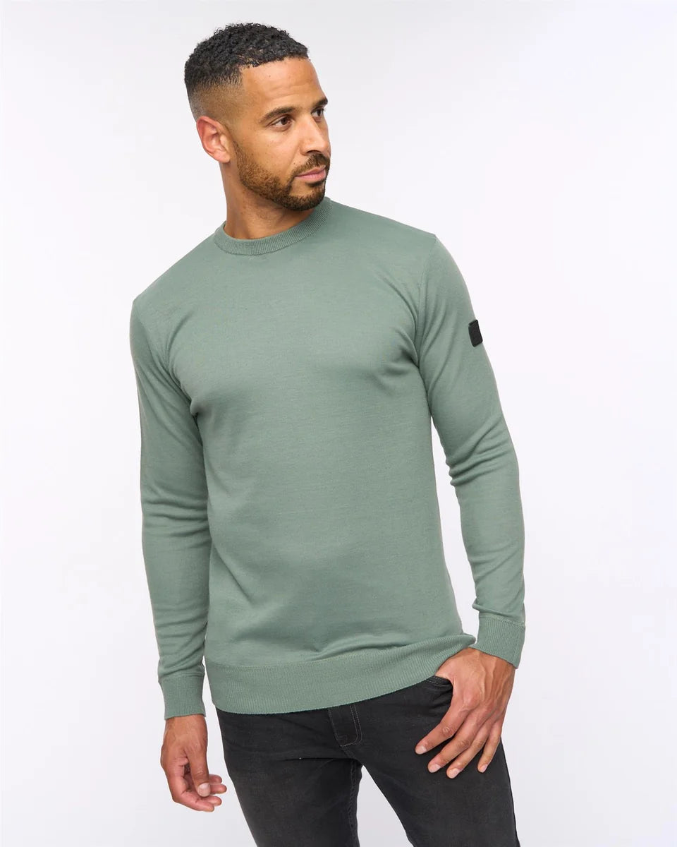 Pepston Crew Neck Jumper Olive