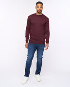 Pepston Crew Neck Jumper Burgundy