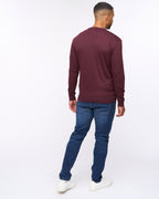 Pepston Crew Neck Jumper Burgundy