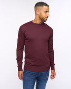Pepston Crew Neck Jumper Burgundy