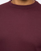 Pepston Crew Neck Jumper Burgundy