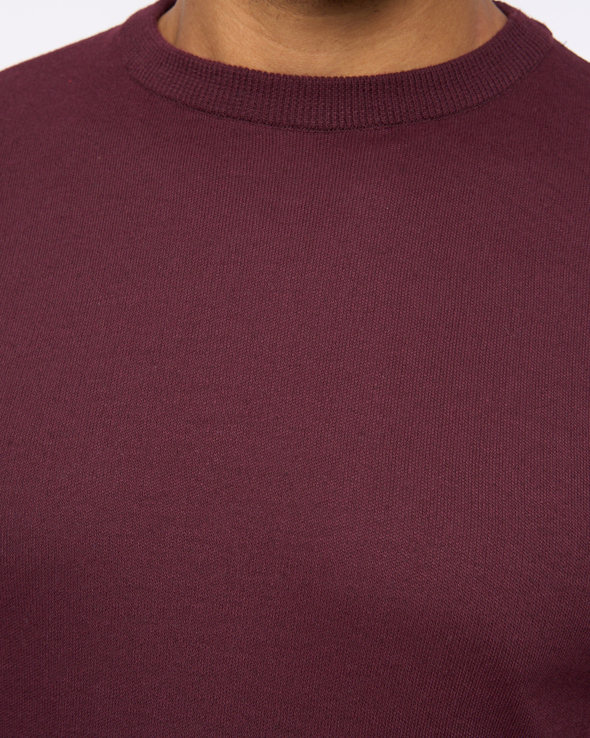 Pepston Crew Neck Jumper Burgundy