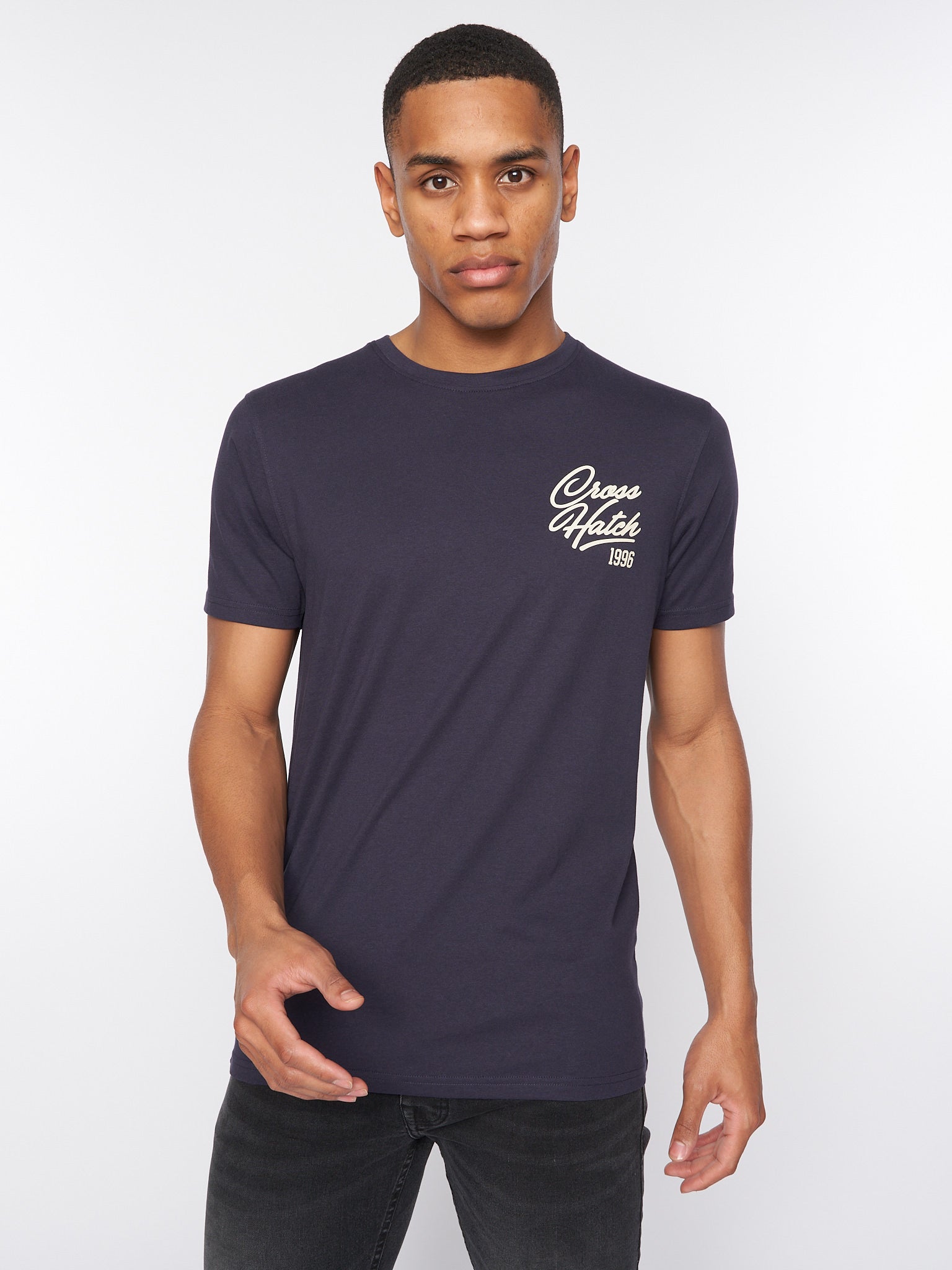 Crosshatch Brandax T-Shirt Navy Blue
