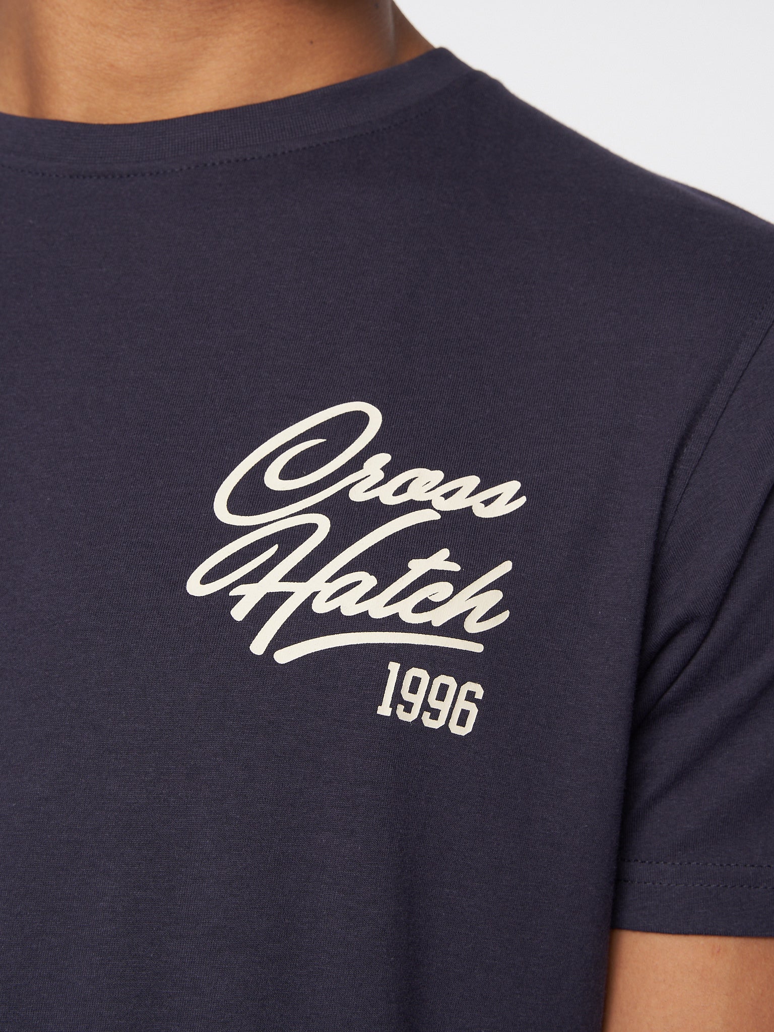 Crosshatch Brandax T-Shirt Navy Blue