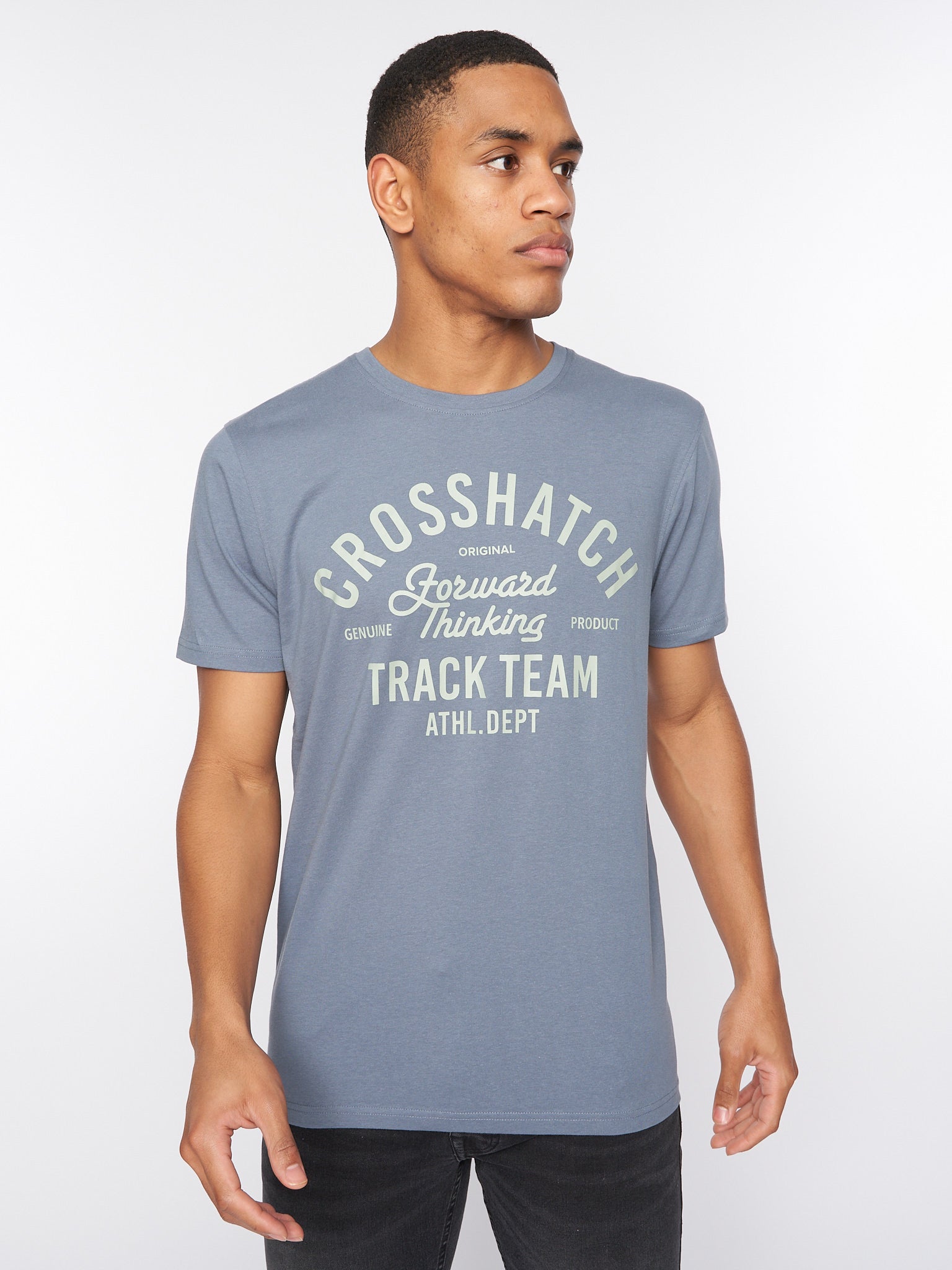 Crosshatch Brandax T-Shirt Denim Blue