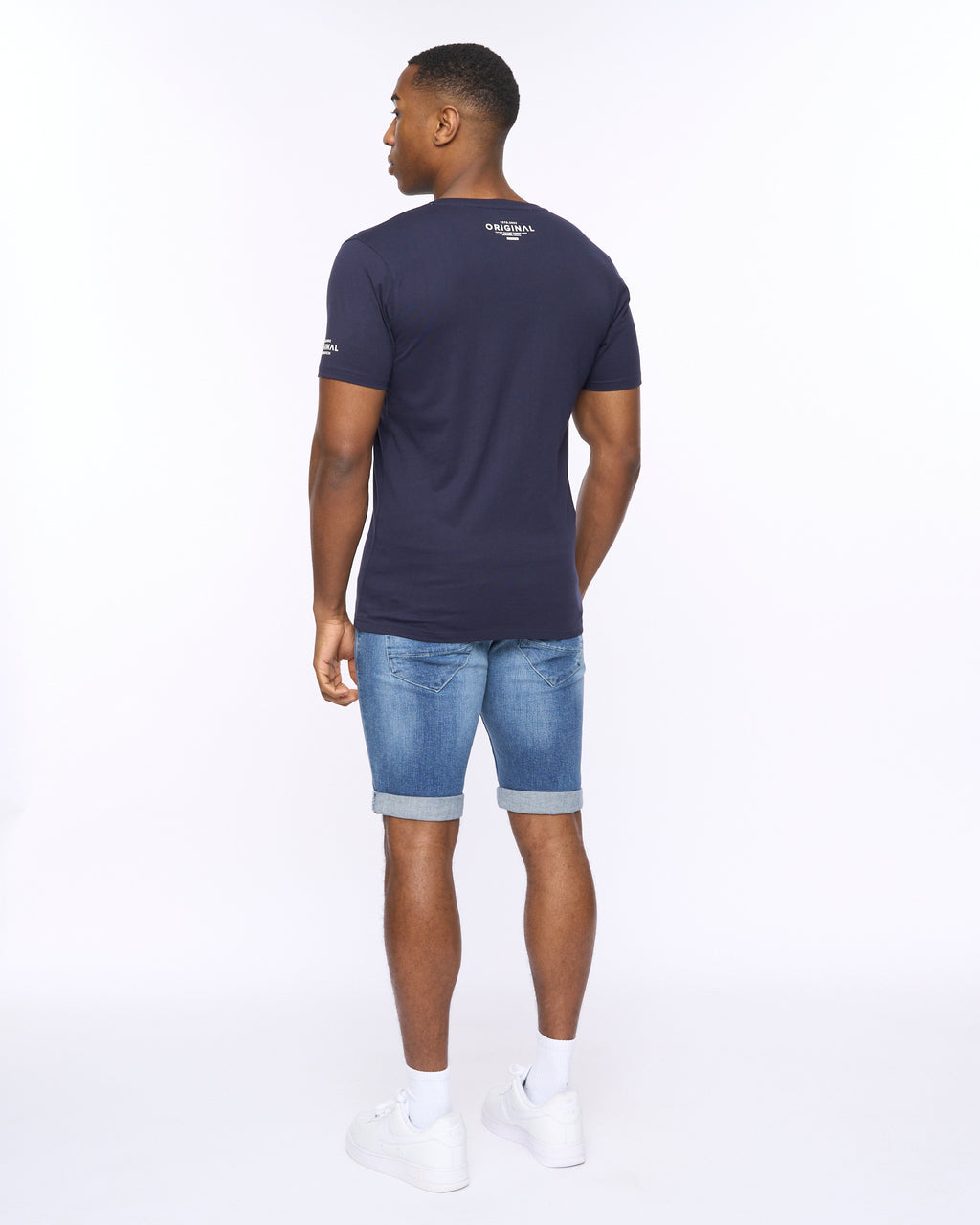CROSSHATCH  MENS SUMMEVIBE TSHIRT NAVY