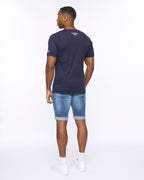 CROSSHATCH  MENS SUMMEVIBE TSHIRT NAVY