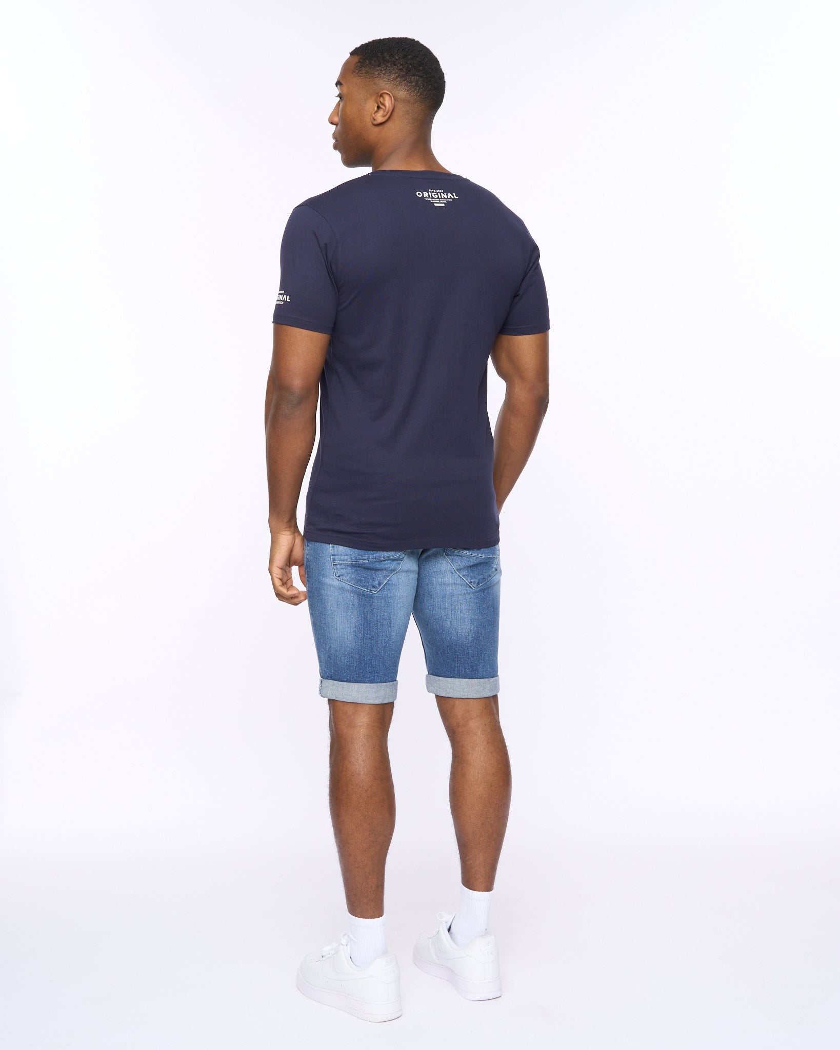 CROSSHATCH  MENS SUMMEVIBE TSHIRT NAVY