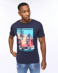 CROSSHATCH  MENS SUMMEVIBE TSHIRT NAVY