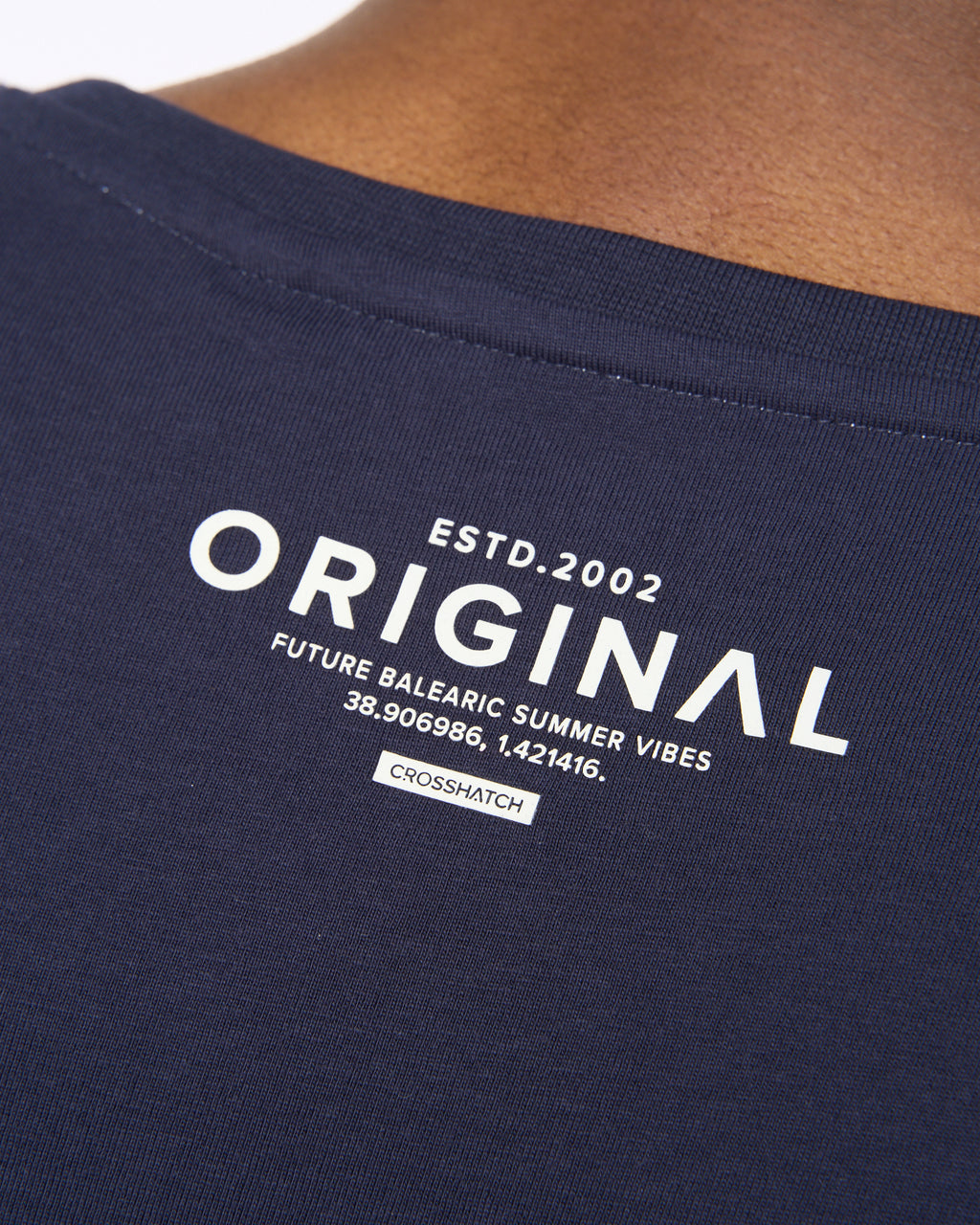 CROSSHATCH  MENS SUMMEVIBE TSHIRT NAVY