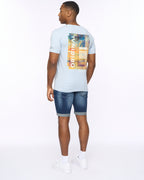 CROSSHATCH  MENS SUMMEVIBE TSHIRT SKY