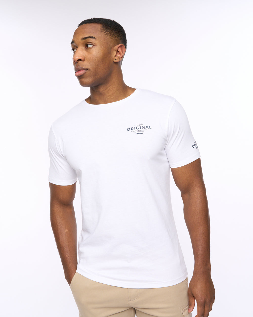CROSSHATCH  MENS SUMMEVIBE TSHIRT WHITE